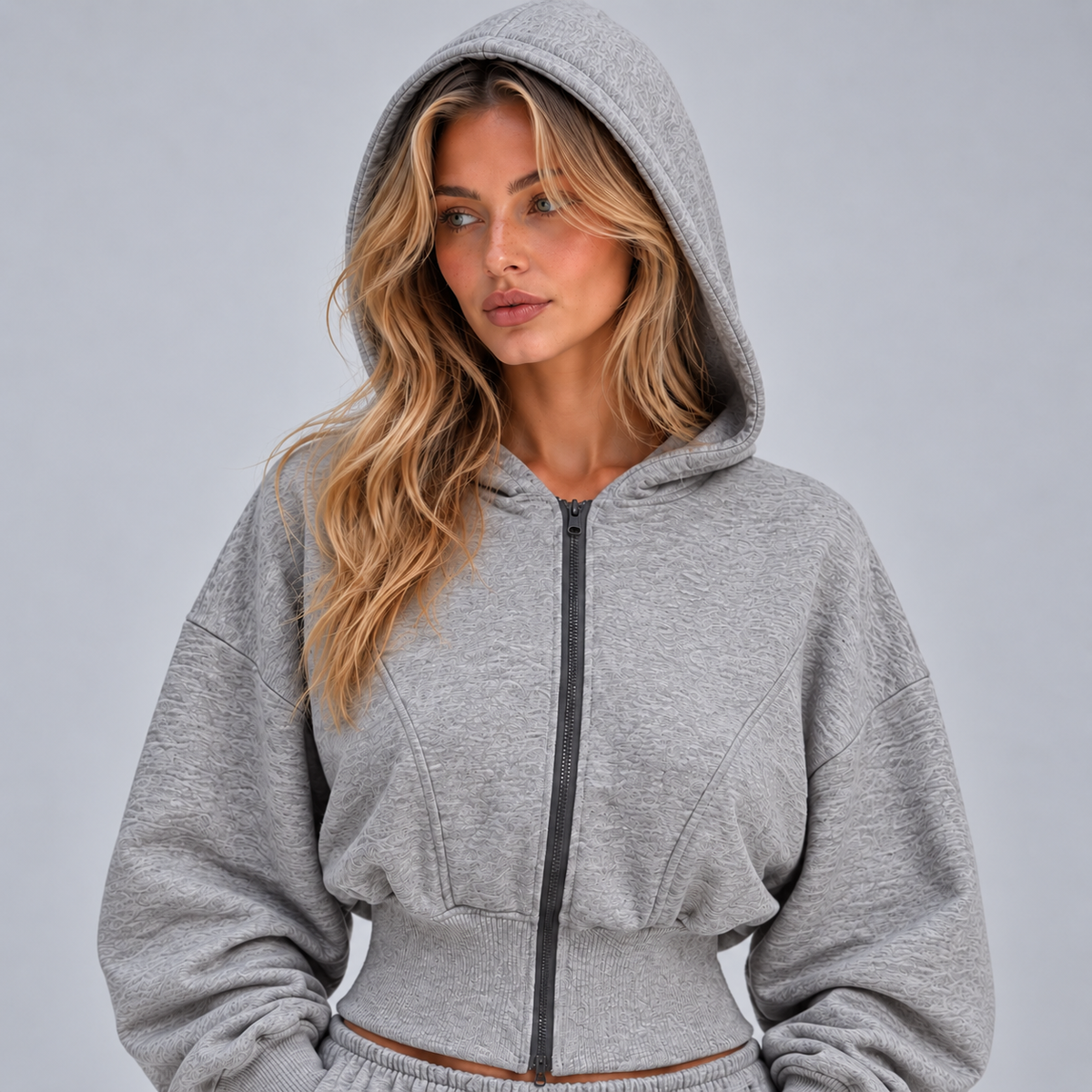 Lien | Dames Trainingspak Comfortabel – Hoodie met Brede Taillerand en Wijde Joggingbroek
