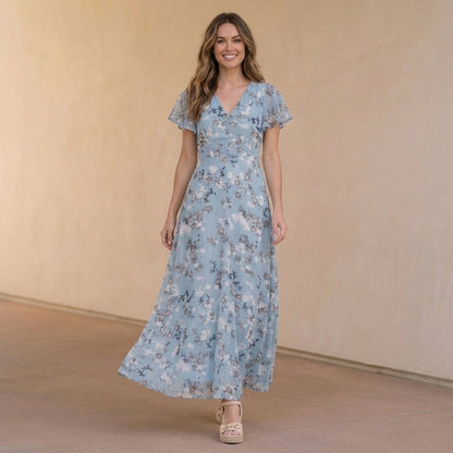 Lovia – Bloemen Maxi Jurk