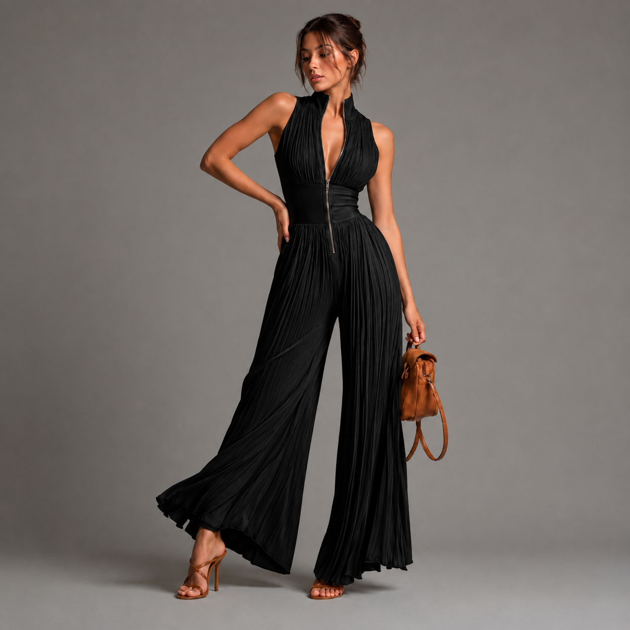 Louise – Jumpsuit Met Bloemenprint En Wijde Pijpen