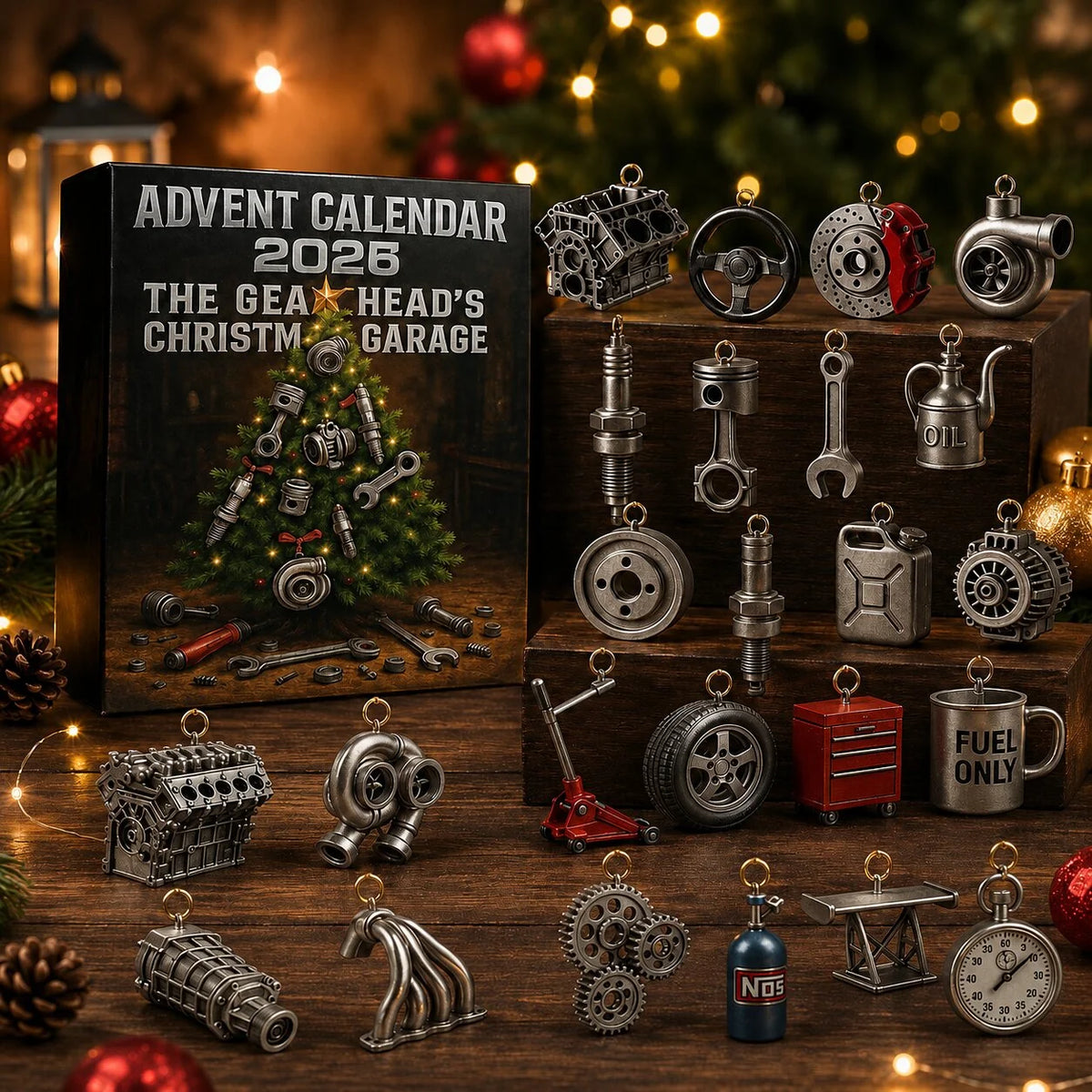 Lovia | Auto Onderdelen Adventskalender 2026 – 24 Garage Kersthangers en Verrassingen