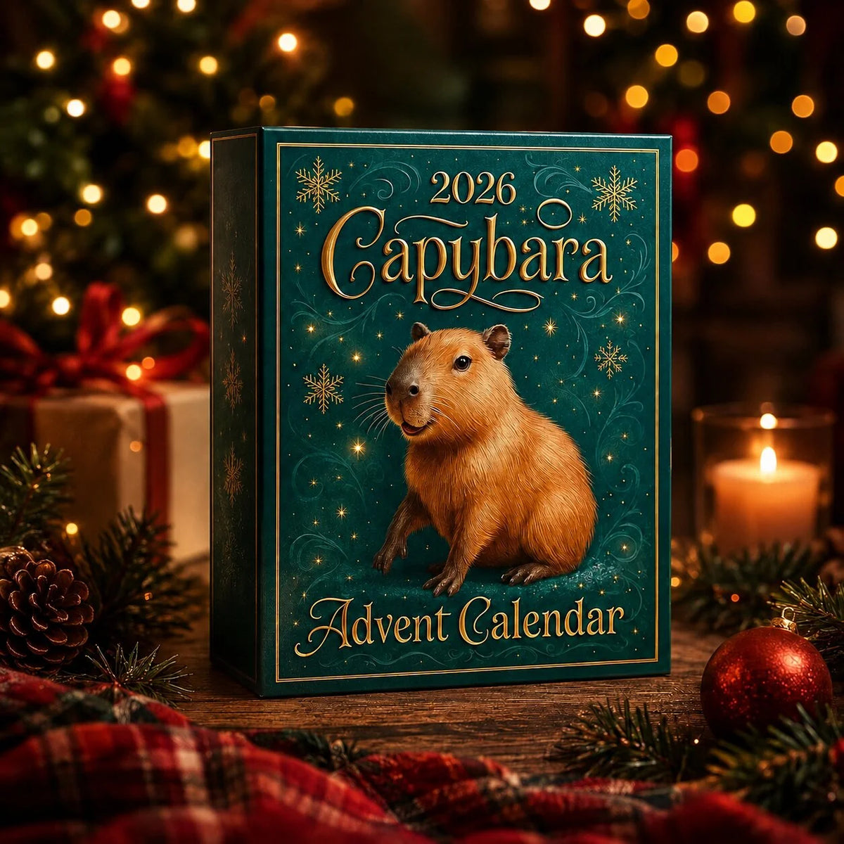 Lovia | Capybara Adventskalender 2026 – 24 Schattige Figuurtjes en Kersthangers