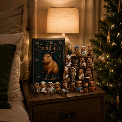 Lovia | Capybara Adventskalender 2026 – 24 Schattige Figuurtjes en Kersthangers
