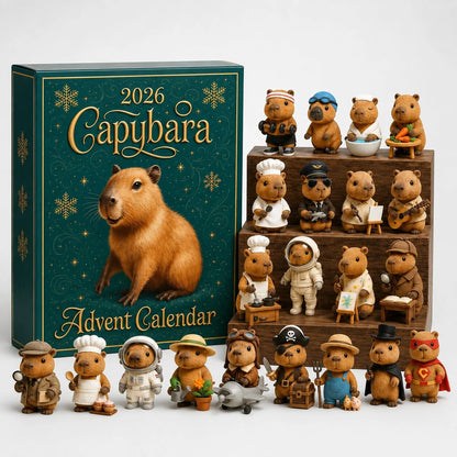 Lovia | Capybara Adventskalender 2026 – 24 Schattige Figuurtjes en Kersthangers
