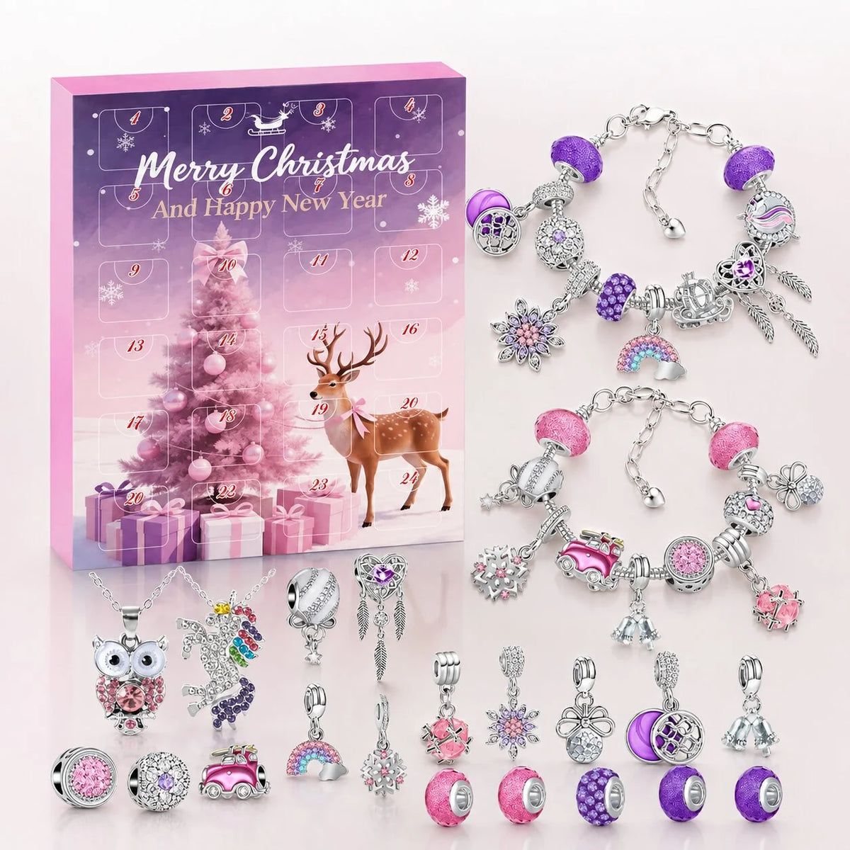 Lovia | DIY Bedelarmband Adventskalender 2026 – 24 Bedels en Sieraden Verrassingen