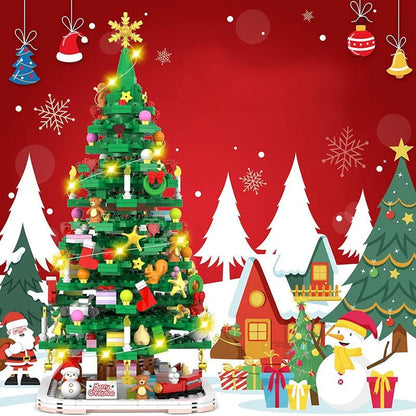 Lovia | DIY Bouwstenen Adventskalender 2026 – Kerstboom Bouwset 1102 Stukjes