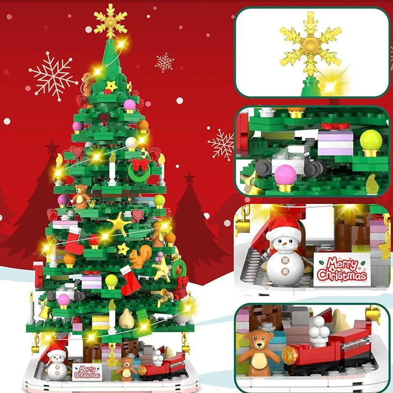 Lovia | DIY Bouwstenen Adventskalender 2026 – Kerstboom Bouwset 1102 Stukjes