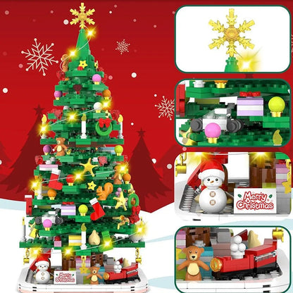 Lovia | DIY Bouwstenen Adventskalender 2026 – Kerstboom Bouwset 1102 Stukjes