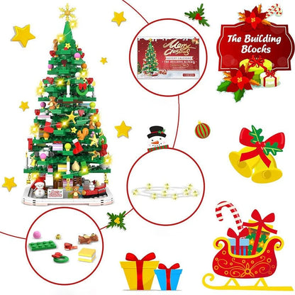 Lovia | DIY Bouwstenen Adventskalender 2026 – Kerstboom Bouwset 1102 Stukjes