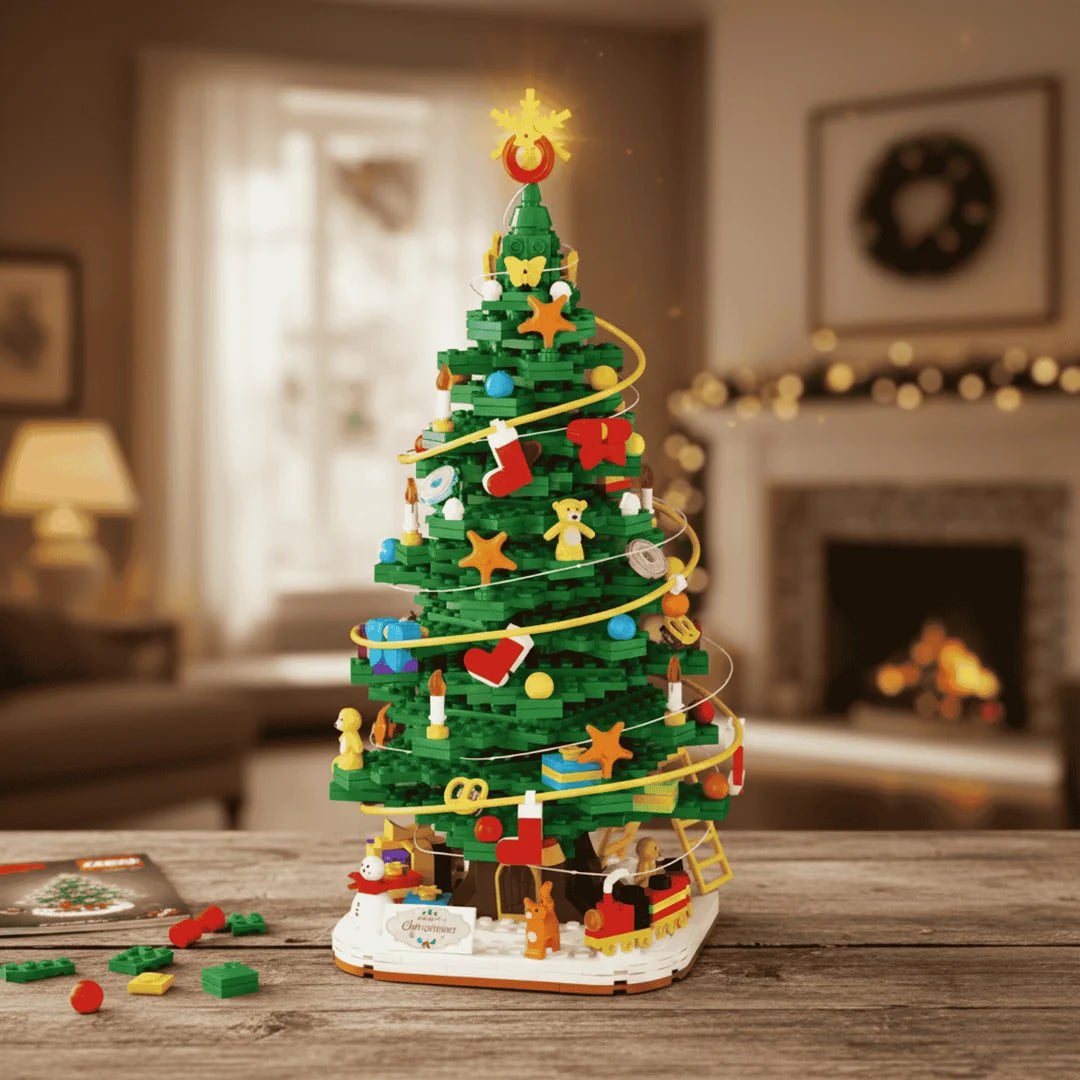 Lovia | DIY Bouwstenen Adventskalender 2026 – Kerstboom Bouwset 1102 Stukjes