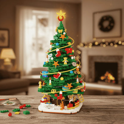 Lovia | DIY Bouwstenen Adventskalender 2026 – Kerstboom Bouwset 1102 Stukjes