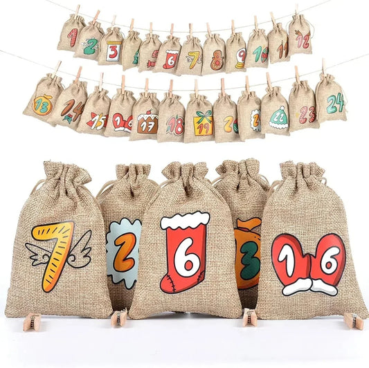 Lovia | DIY Jute Adventskalender 2026 – 24 Zakjes om Zelf te Vullen