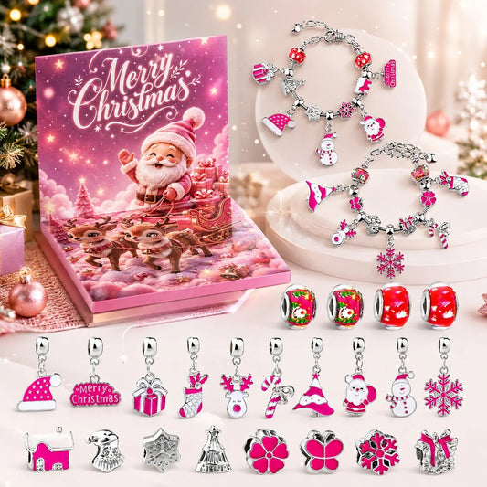 Lovia | DIY Kerst Bedelarmband Adventskalender 2026 – 24 Bedels en Kralen voor Kinderen