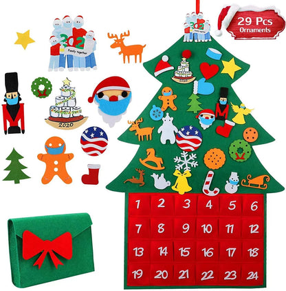Lovia | DIY Vilten Kerstboom Adventskalender 2026 – 24 Vakjes en Versiering
