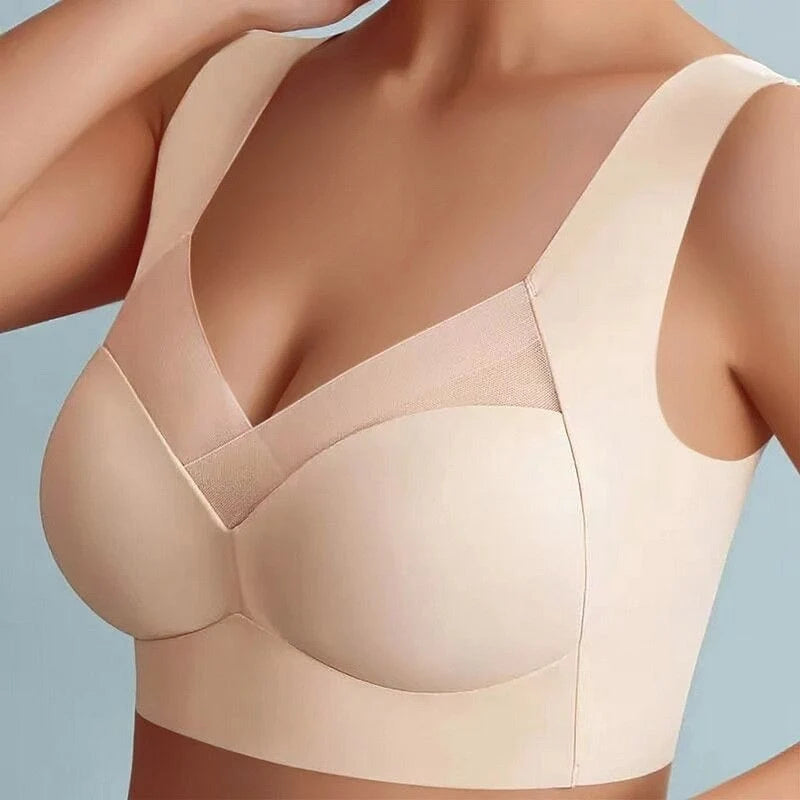 Lovia | Dames BH Zonder Beugel Naadloos – Brede Rugband en Zachte Push-up