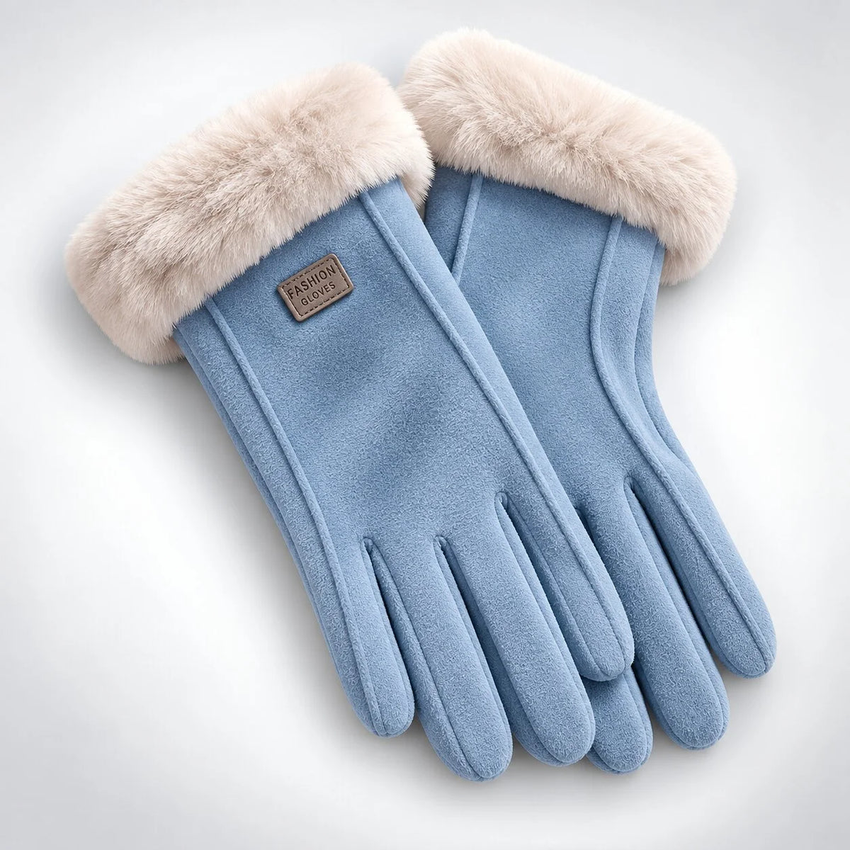 Lovia | Dames Handschoenen Suède-look – Pluche Rand en Touchscreen