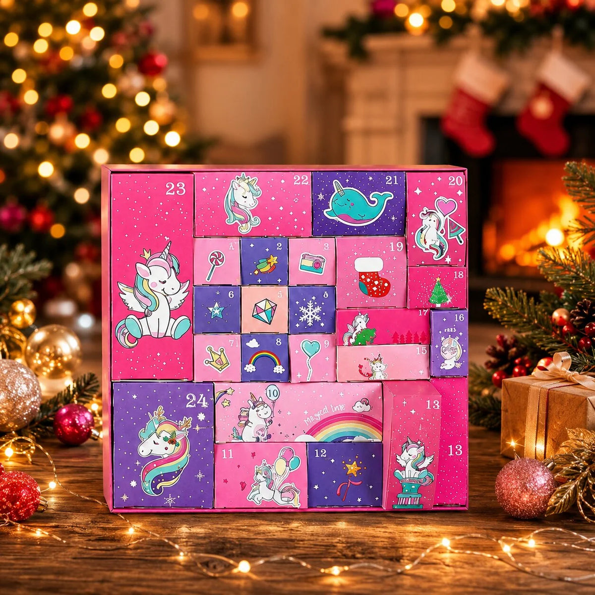 Lovia | Eenhoorn Adventskalender 2026 – 24 Haaraccessoires en Sieraden voor Meisjes