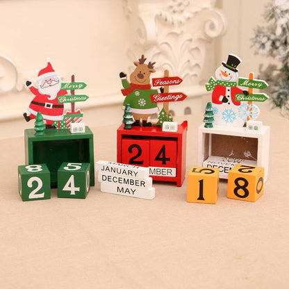 Lovia | Houten Aftelkalender Kerst 2026 – Kerstman, Rendier of Sneeuwpop