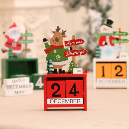 Lovia | Houten Aftelkalender Kerst 2026 – Kerstman, Rendier of Sneeuwpop