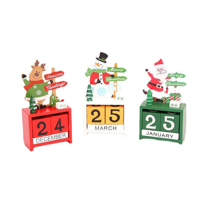 Lovia | Houten Aftelkalender Kerst 2026 – Kerstman, Rendier of Sneeuwpop