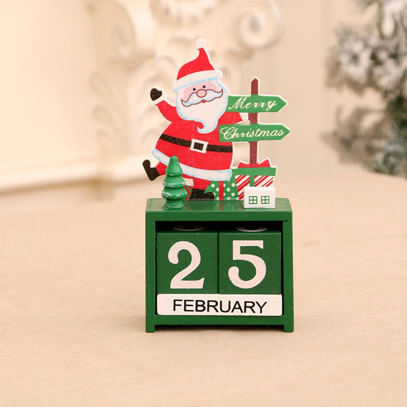 Lovia | Houten Aftelkalender Kerst 2026 – Kerstman, Rendier of Sneeuwpop