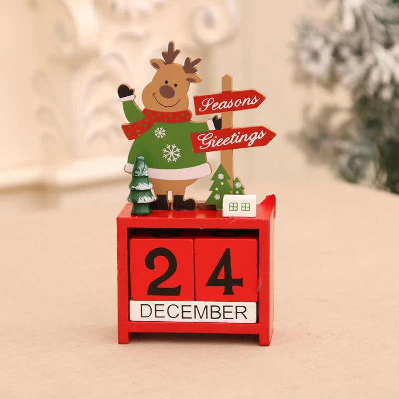 Lovia | Houten Aftelkalender Kerst 2026 – Kerstman, Rendier of Sneeuwpop