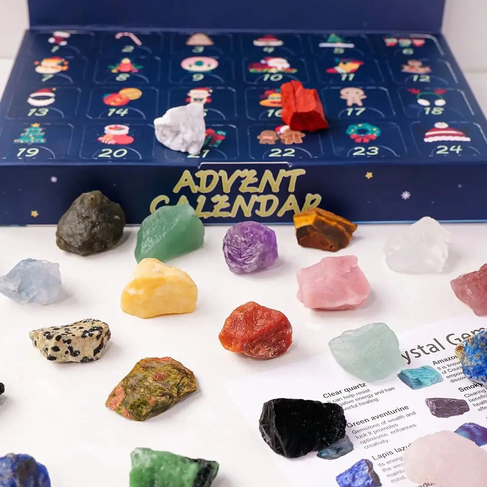 Lovia | Kristallen Adventskalender 2026 – 24 Natuurstenen Verrassingen