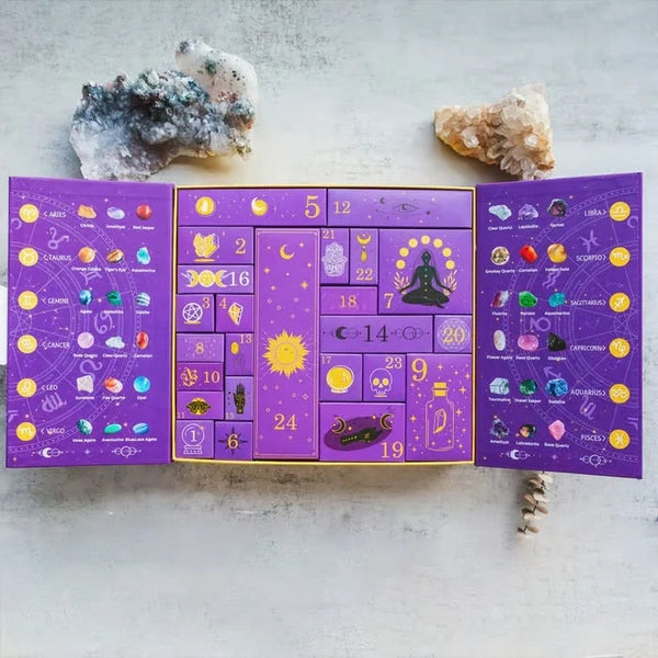 Lovia | Luxe Kristallen Adventskalender 2026 – 24 Edelstenen, Figuurtjes en Armband