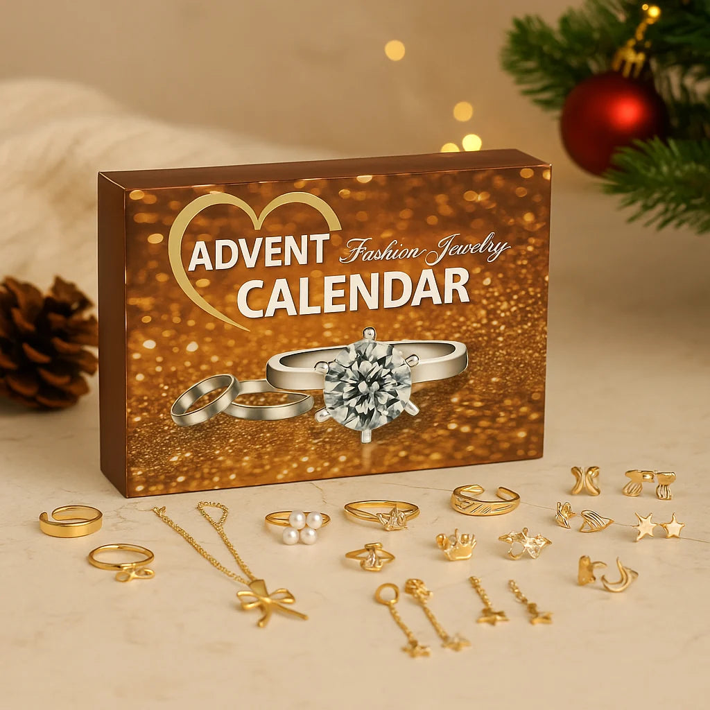Lovia | Sieraden Adventskalender 2026 – 24 Goudkleurige Sieraden Verrassingen