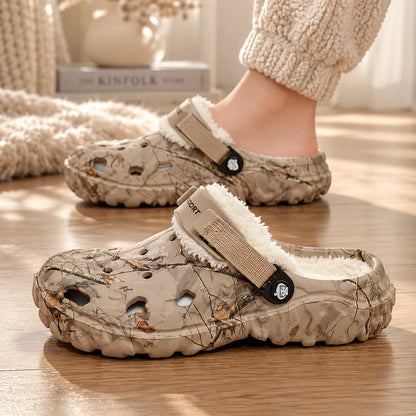 Lovia | Unisex Gevoerde Clogs Camouflage – Uitneembare Voering en Hielbandje