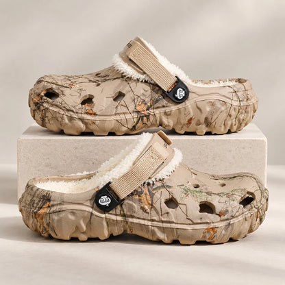 Lovia | Unisex Gevoerde Clogs Camouflage – Uitneembare Voering en Hielbandje