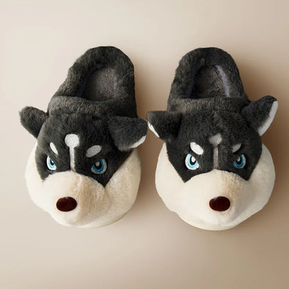 Lovia | Unisex Pantoffels Husky – Super Zacht en Warm