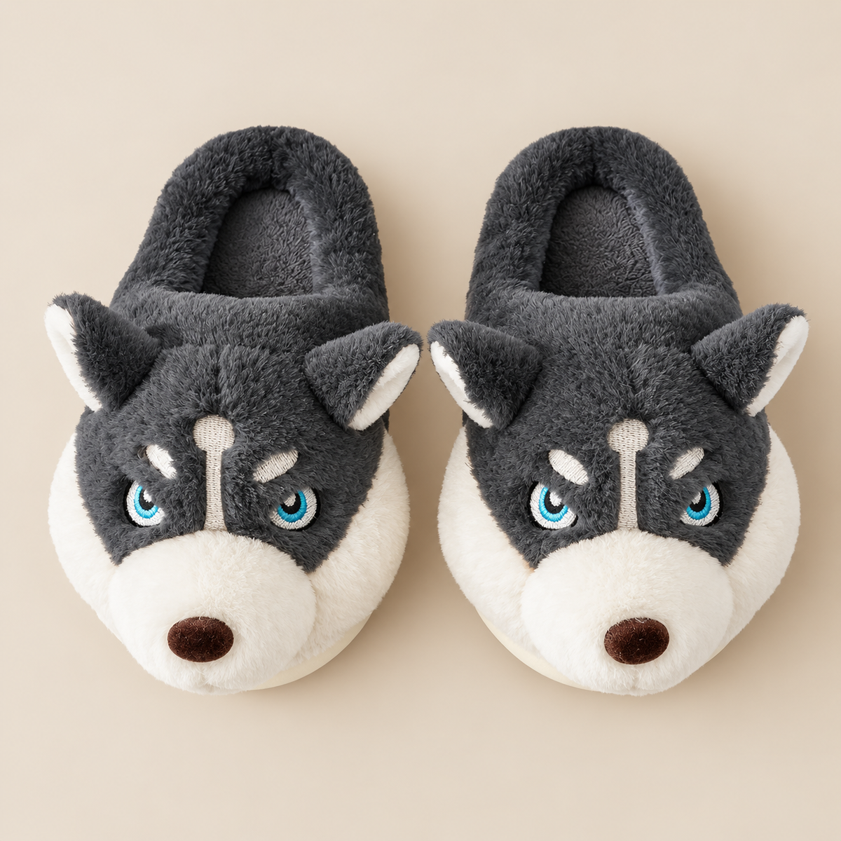 Lovia | Unisex Pantoffels Husky – Super Zacht en Warm