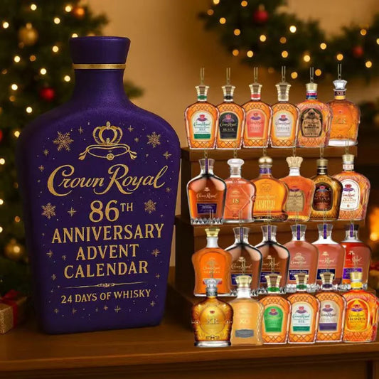 Lovia | Whiskyfles Adventskalender 2026 – 24 Mini Fles Kersthangers en Verrassingen