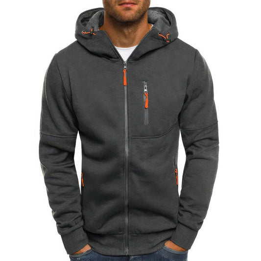 Lucas | Heren Hoodie met Rits – Capuchon met Trekkoord en Handige Ritszakken