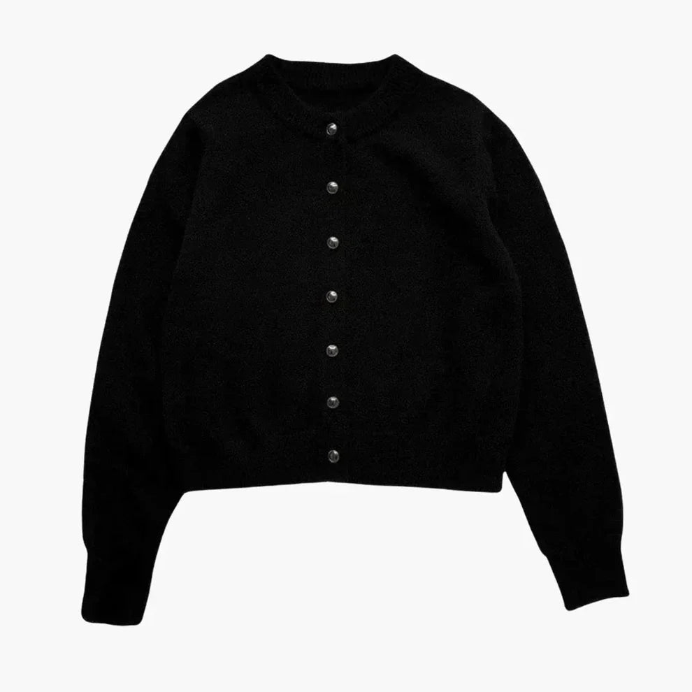 Lynn | Dames Vest Cropped Warm – Ronde Hals en Knoopsluiting