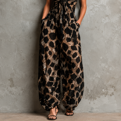 Maud – Jumpsuit Met Halternek en Print