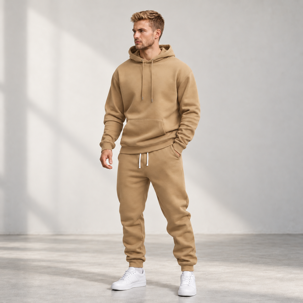 Mees | Heren Trainingspak Comfortabel – Warme Hoodie en Joggingbroek met Trekkoord