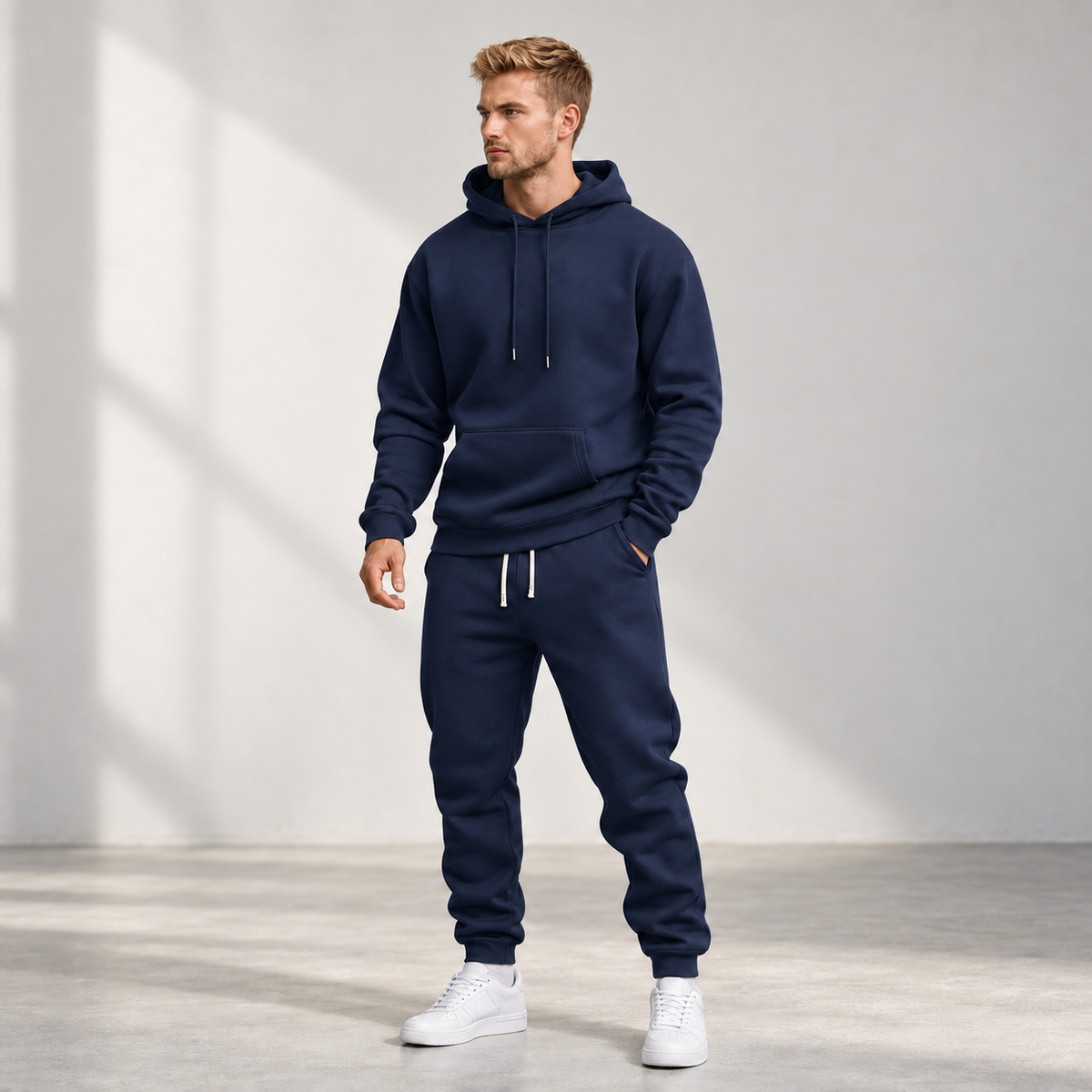 Mees | Heren Trainingspak Comfortabel – Warme Hoodie en Joggingbroek met Trekkoord