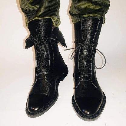 Merel | Dames Veterlaarzen Winter – Omslagrand en Comfortabele Grip Zool