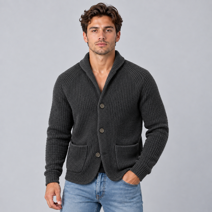 Niels | Heren Vest met Knoopsluiting – Warm & Comfortabel met Omgeslagen Kraag en Opgezette Zakken
