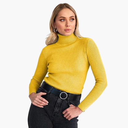 Nina | Dames Coltrui Basic Geribbeld - Gebreid met Aansluitende Pasvorm