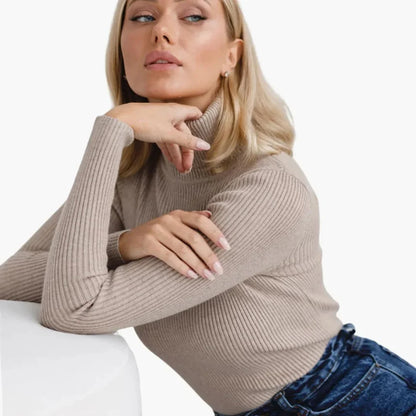 Nina | Dames Coltrui Basic Geribbeld - Gebreid met Aansluitende Pasvorm