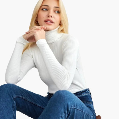 Nina | Dames Coltrui Basic Geribbeld - Gebreid met Aansluitende Pasvorm