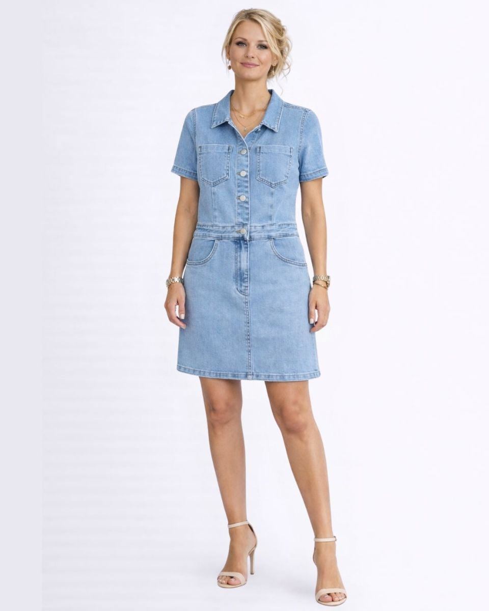 Lovia - Nova Denim Jurk