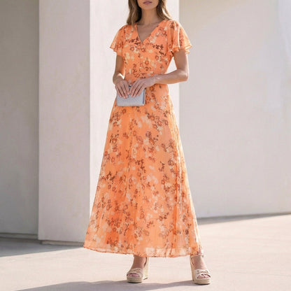 Lovia – Bloemen Maxi Jurk