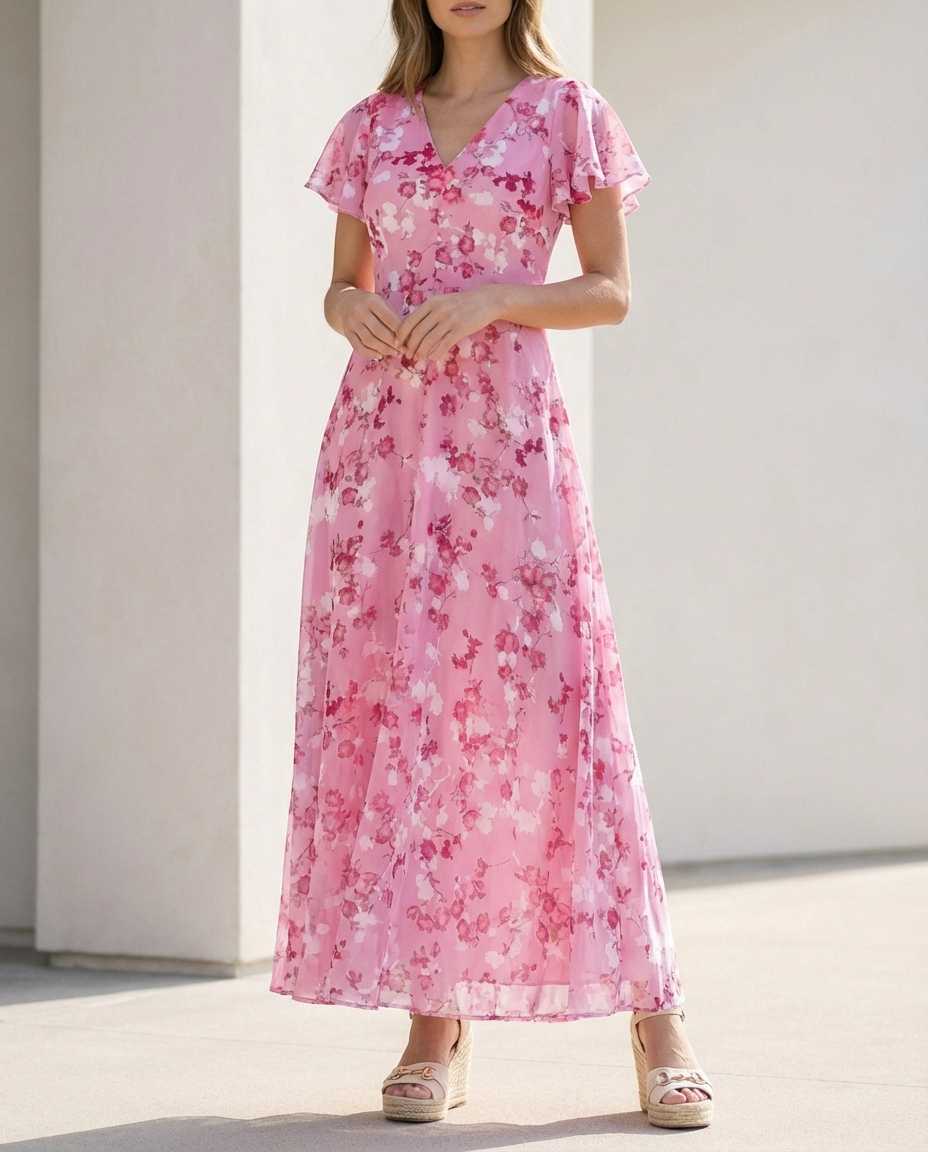Lovia – Bloemen Maxi Jurk