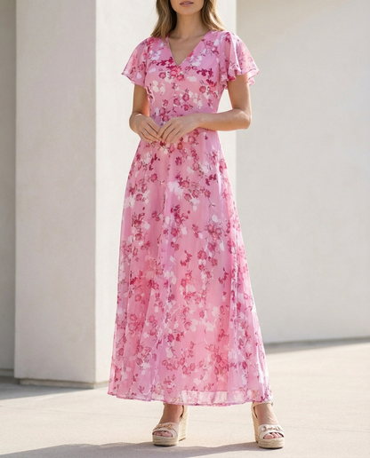 Lovia – Bloemen Maxi Jurk
