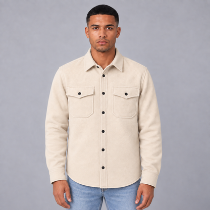 Quinten | Warm en Casual Overshirt – Borstzakken met Klep en Verzorgde Kraag