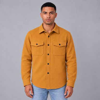 Quinten | Warm en Casual Overshirt – Borstzakken met Klep en Verzorgde Kraag