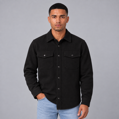 Quinten | Warm en Casual Overshirt – Borstzakken met Klep en Verzorgde Kraag